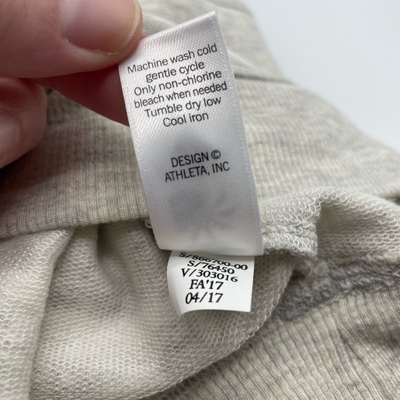 Athleta Gray Striped Criss Cross Sweatshirt Dress - Picture 6 of 6